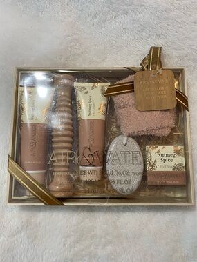 🆕 Air & Water Deluxe 6pc Foot Care Set for All Skin Types Nutmeg Spice Fragrance